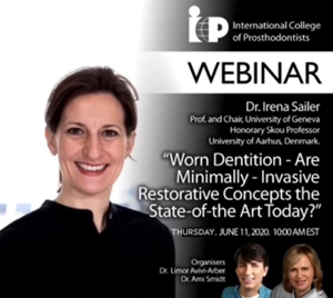 Dr. Irena Sailer Webinar: June 11, 2020